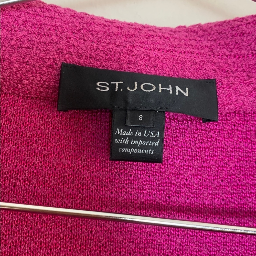 St. John Camelia Wool Blend Blazer Size 8 - Picture 6 of 8